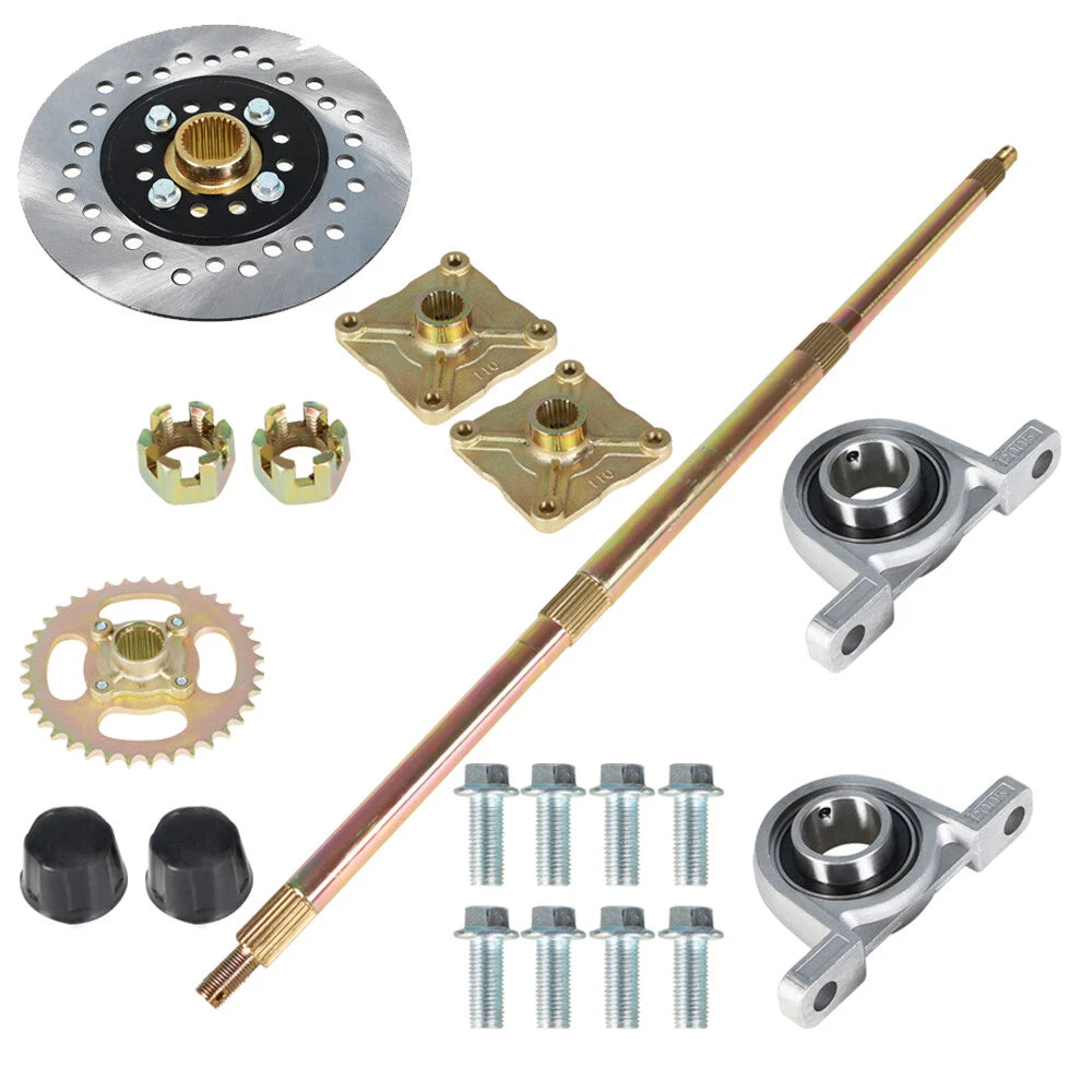 Live Rear Axle Kit for Go Kart ATV (1.2"x 32")