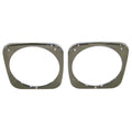 Replacement Chrome Steel Driver/Passenger Side Pair of Head Light Bezels
