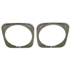 Replacement Chrome Steel Driver/Passenger Side Pair of Head Light Bezels