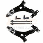 Set of 6 Front Suspension Control Arms and Tie Rods for Ford Focus (2000–2003)