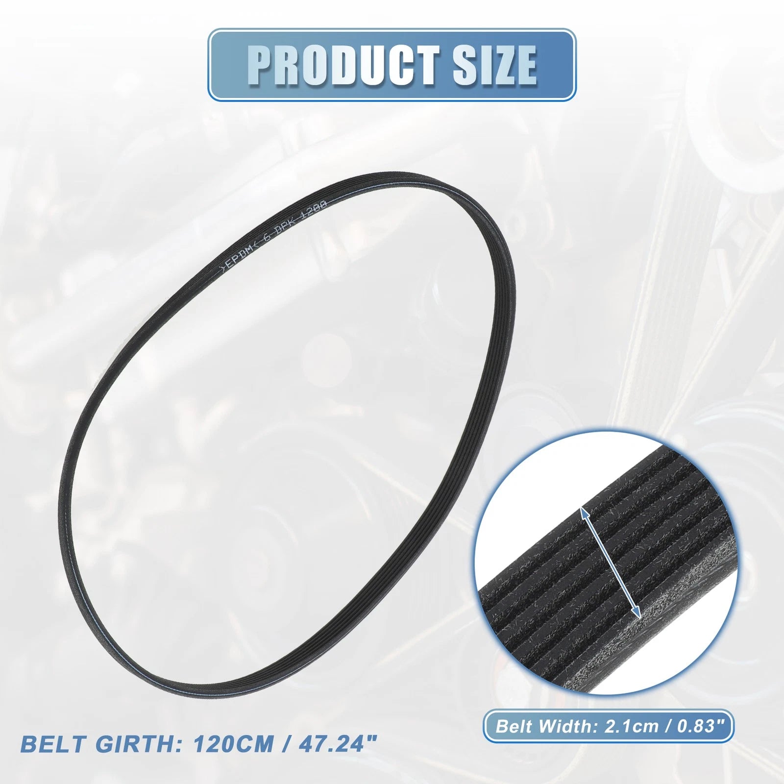 V-Ribbed Serpentine Drive Belt for Volkswagen Jetta (2000–2005) No. 06A260849E