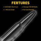 Black Bullet Antenna for Dodge Grand Caravan, RAM, Dakota, Durango (2000–2023)