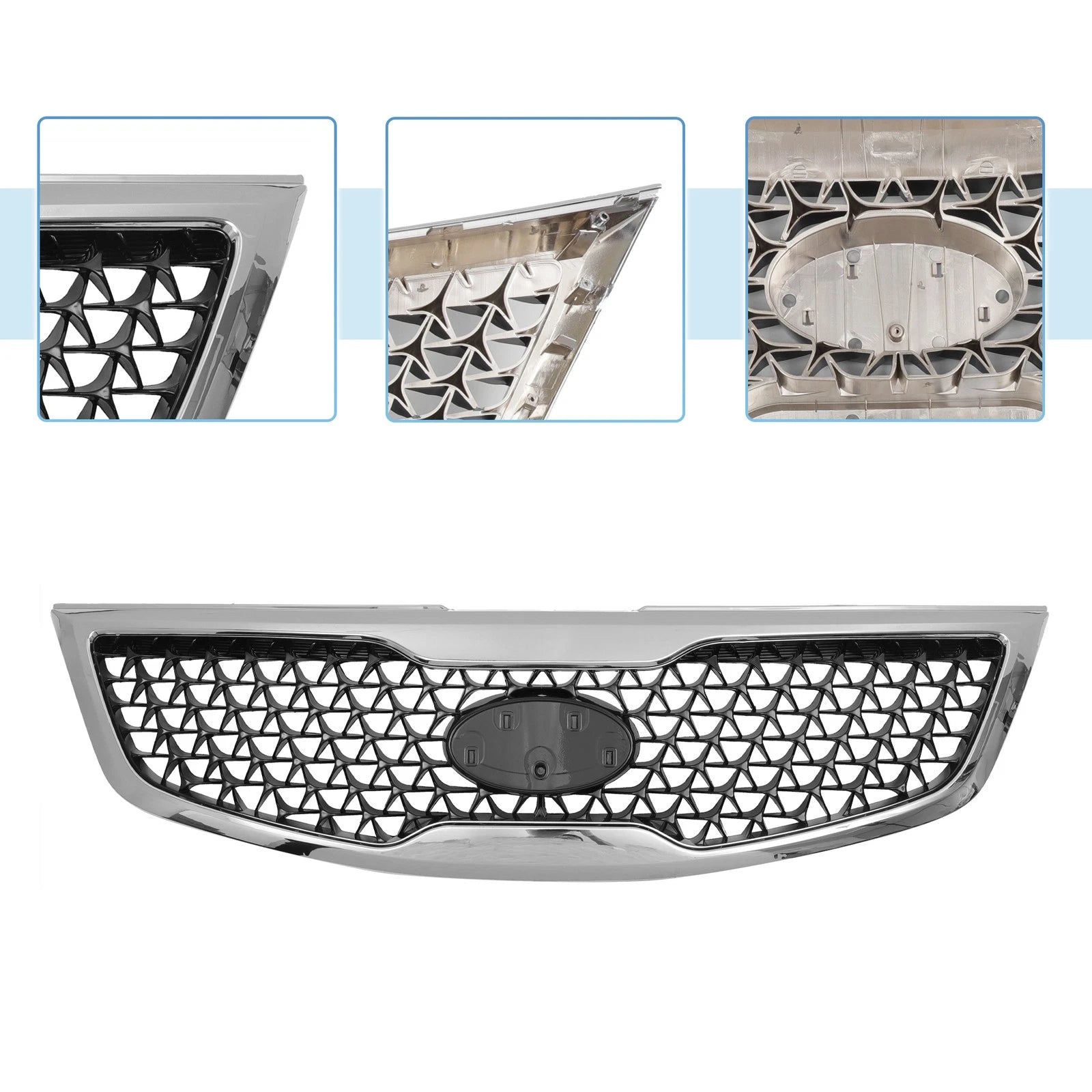 Front Upper Hood Bumper Grille for Kia Sportage (2014–2016) No.863503W500