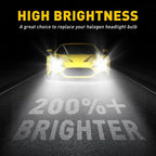 2X LED Headlight Bulbs for H13 Vehicles (24000LM, 6500K)
