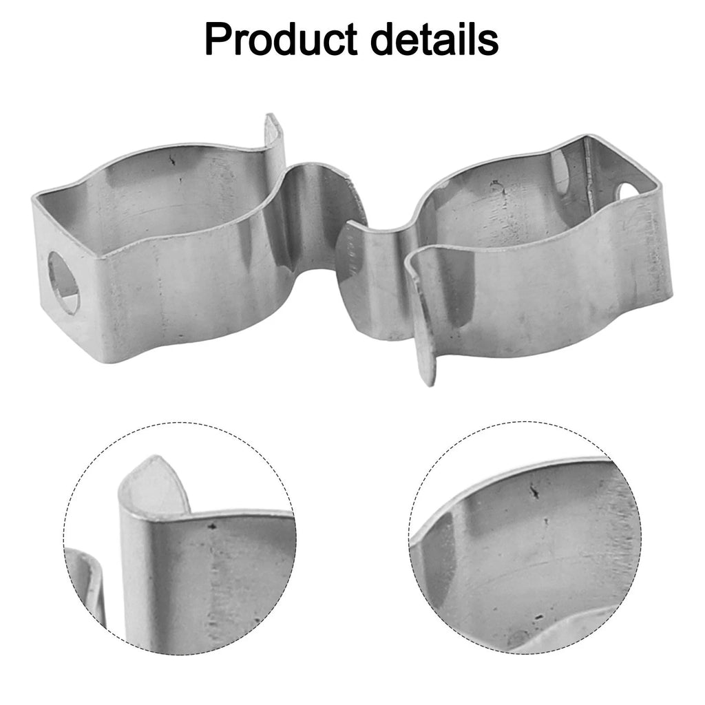 Set of 10 Stainless Steel Spring Clips for Universal Use (304)