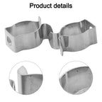 Set of 10 Stainless Steel Spring Clips for Universal Use (304)