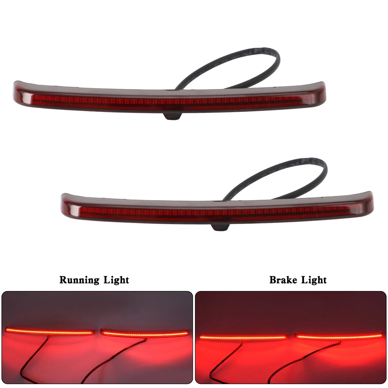 LED Rear Fender Blades Tail Light for Touring Trike Glide (2009–2022)