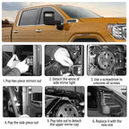 Set of 2 Side Mirror Cover Caps for Chevy Silverado GMC Sierra HD 2500 3500 (2020–2023)