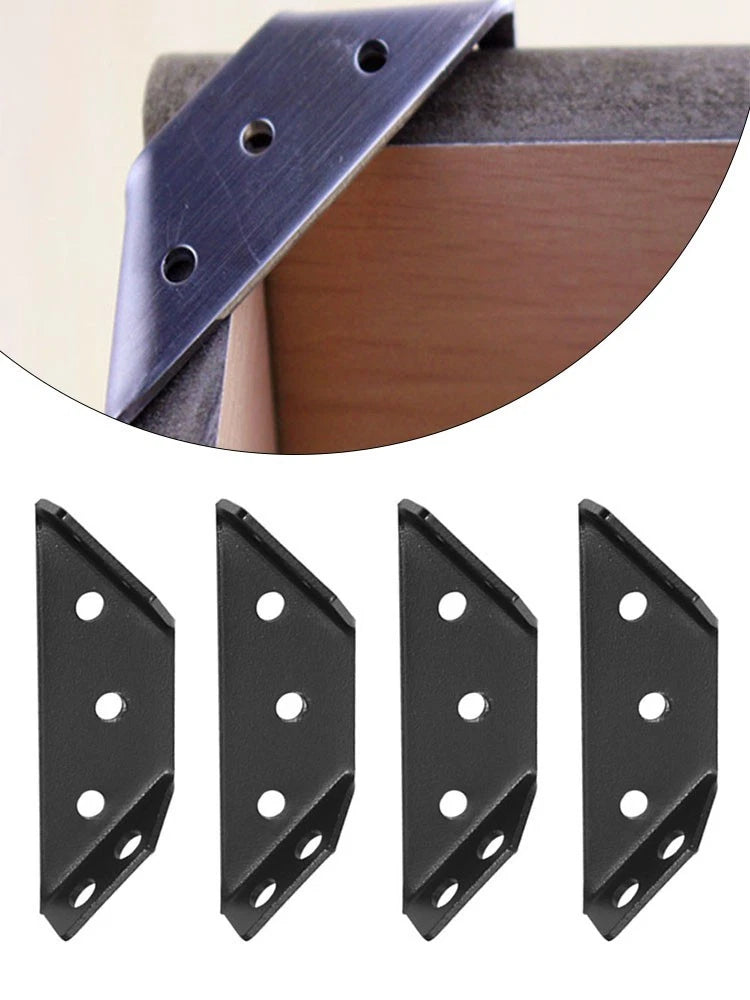 Set of 4 Stainless Steel Triangle Corner Supports for Furniture