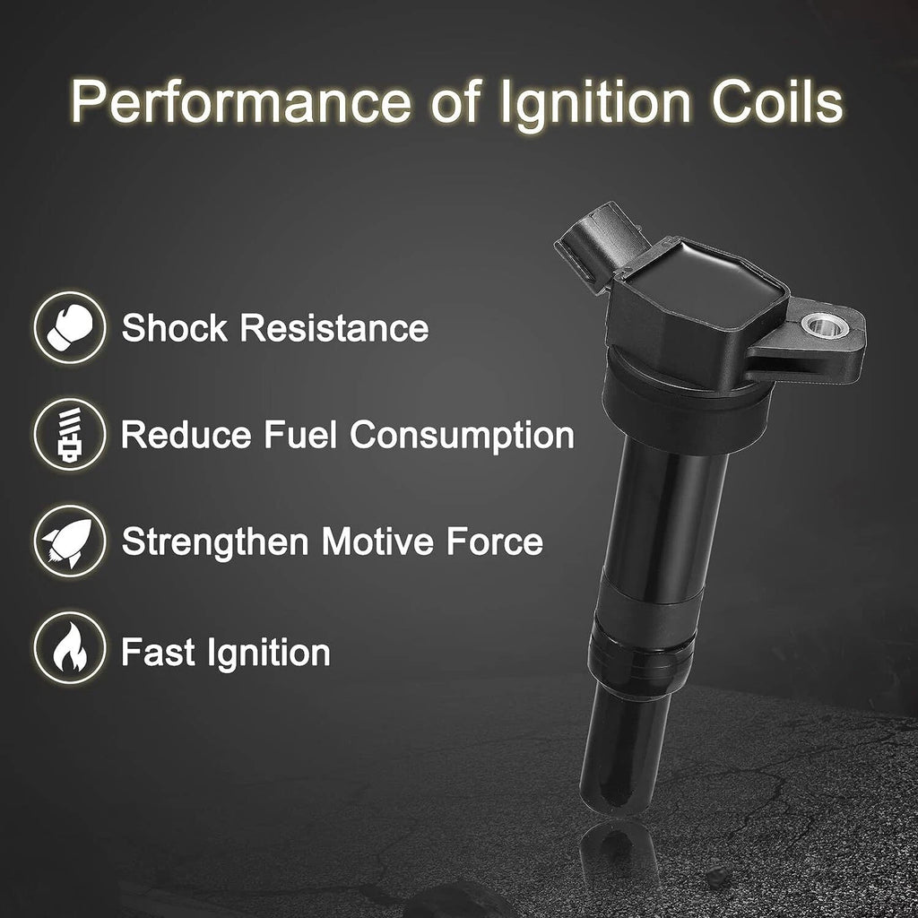 4 Pack Ignition Coil and Spark Plug for Hyundai Kia (2013-2023)