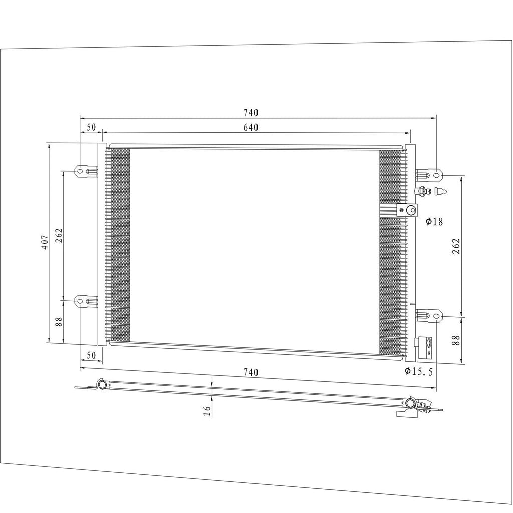 Replacement A C Condenser for CNDDPI3424 Stock Repair Part