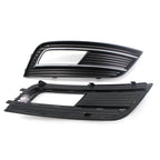 2Pcs Front Bumper Fog Light Grille Bezel Cover for Audi A4 B8 (2012–2015)