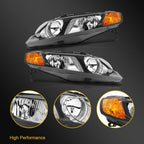 Headlight Assembly for Honda Civic Sedan (2006–2011) Driver + Passenger Sides