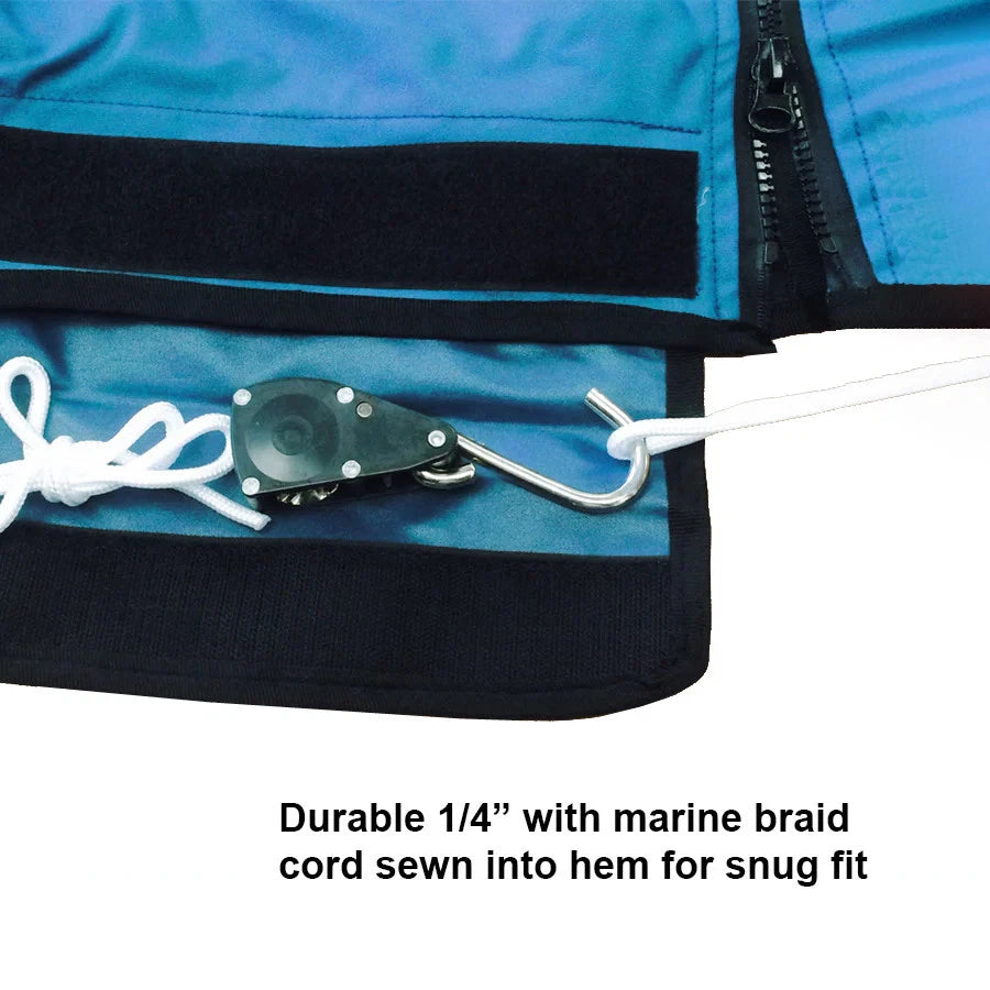Boat Cover for Carolina Skiff 2590 DLV (Hard-Top, Blue)