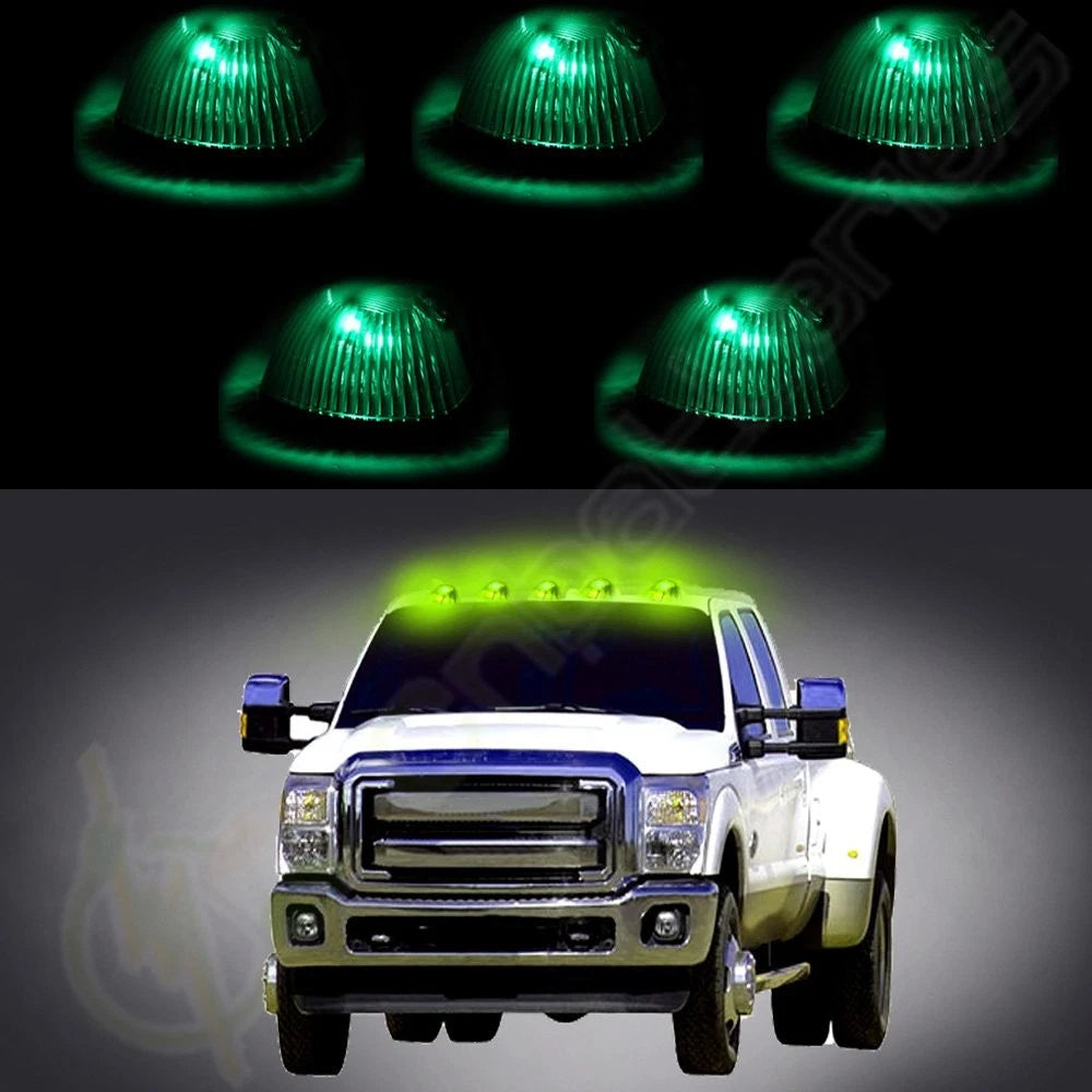 5pcs Cab Top Marker Light Smoke + 5050 12V 194 LED Bulb for Dodge (1994–1998)