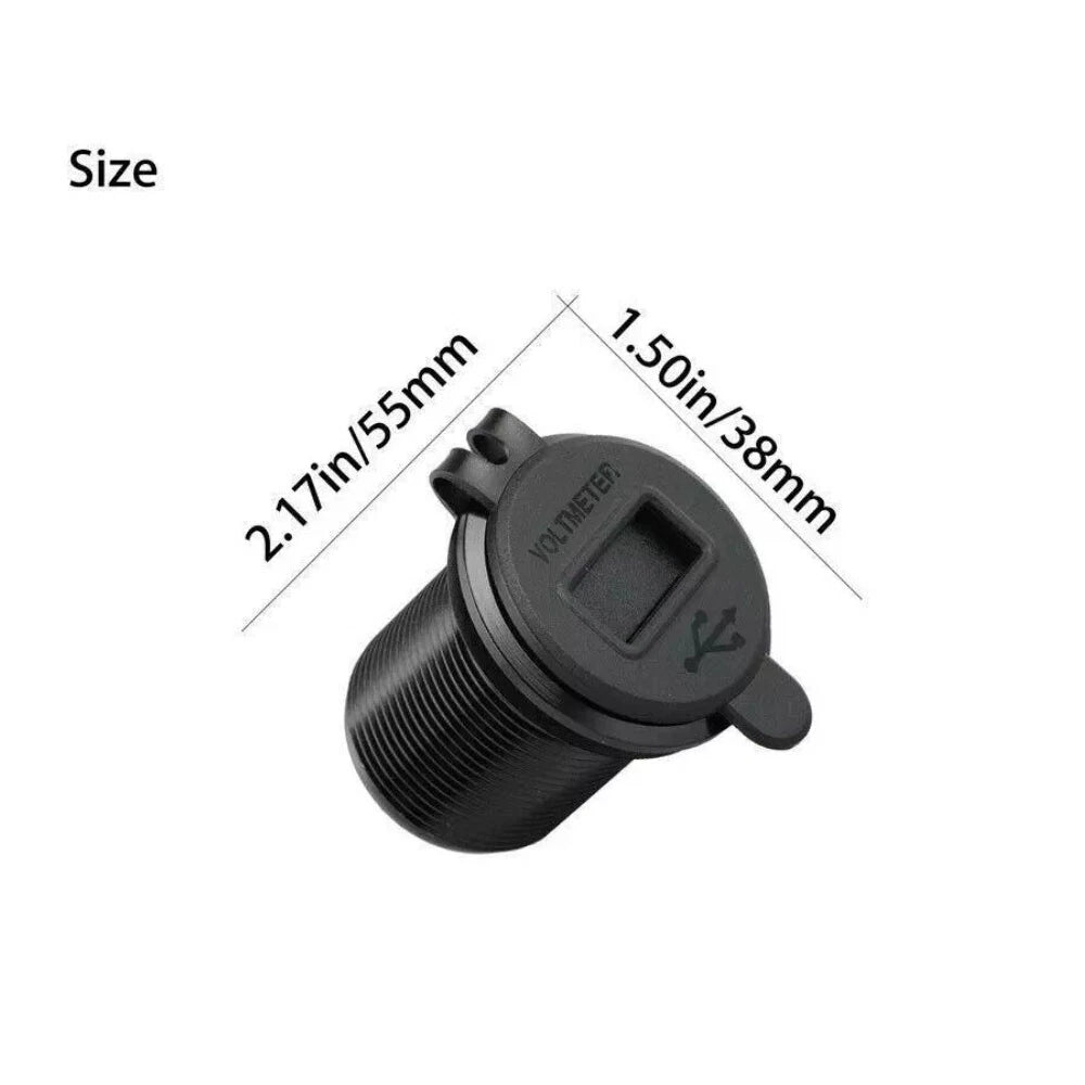 Dual USB Phone Charger Outlet for Universal Vehicles (12-24V)