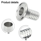 SS304 Sanitary Hose Fittings for 1.5" Tri Clamp to 1" Ferrule (OD 50.5mm)