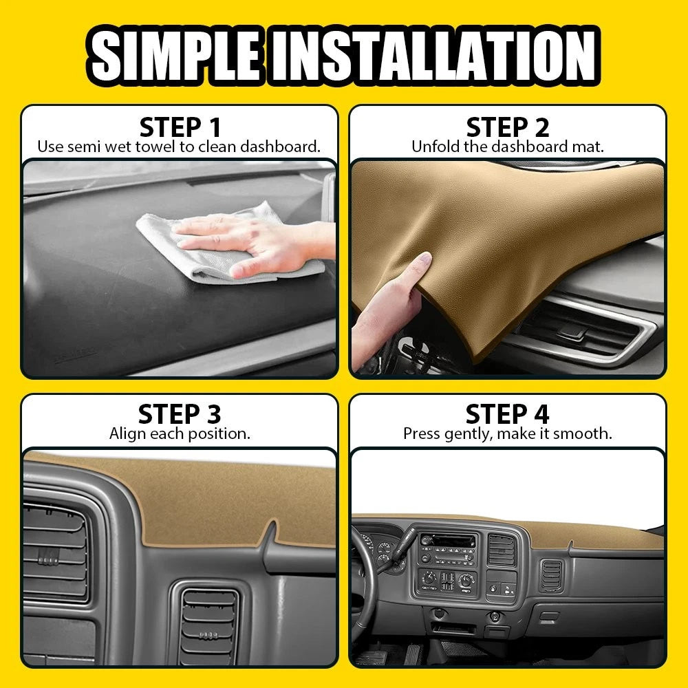 Dashboard Cover Mat for Chevy Suburban GMC Yukon (2000–2006) Beige EPY