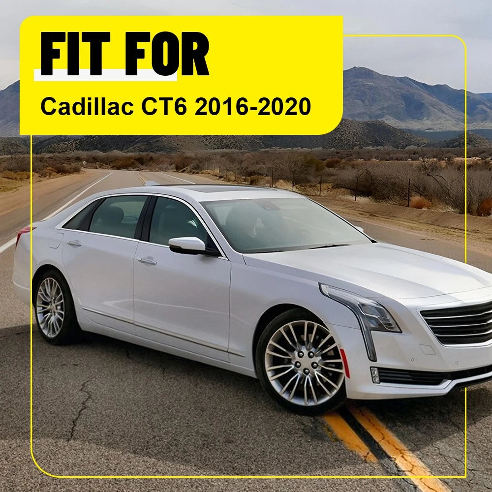 Set of 6 Gloss Black Pillar Post Covers for Cadillac CT6 (2016â2021)