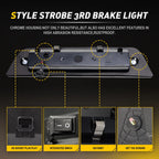 F1 Style Hyper Flash LED Smoke 3rd Brake Light for Toyota Tacoma (2016-2023)