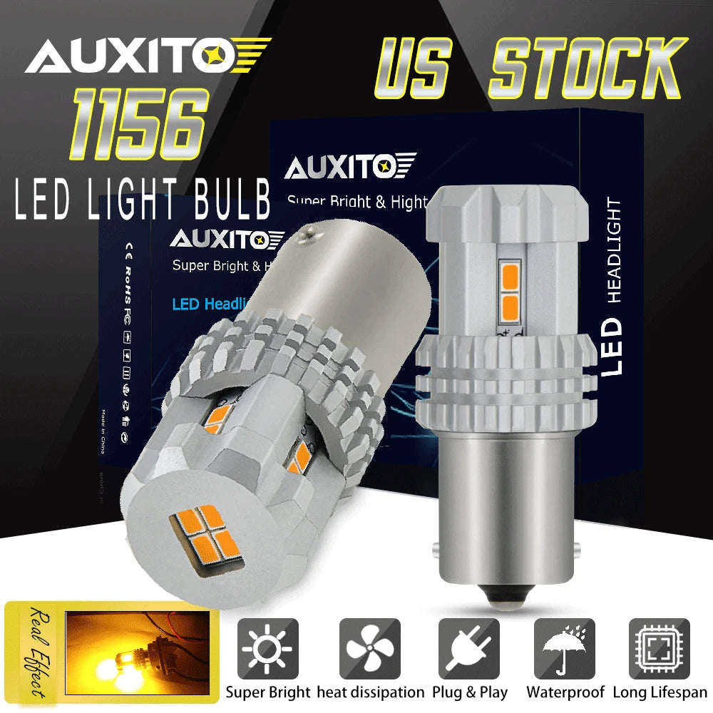 2X Amber LED Turn Signal Light Bulb