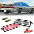 2X Clear Red Rear Bumper Side Marker Lights for Pontiac Trans Am Firebird (1982–1992)