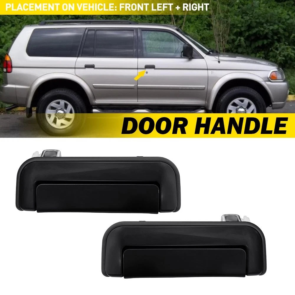 2X Front Exterior Door Handle Assembly for Mitsubishi Montero (1999–2003)