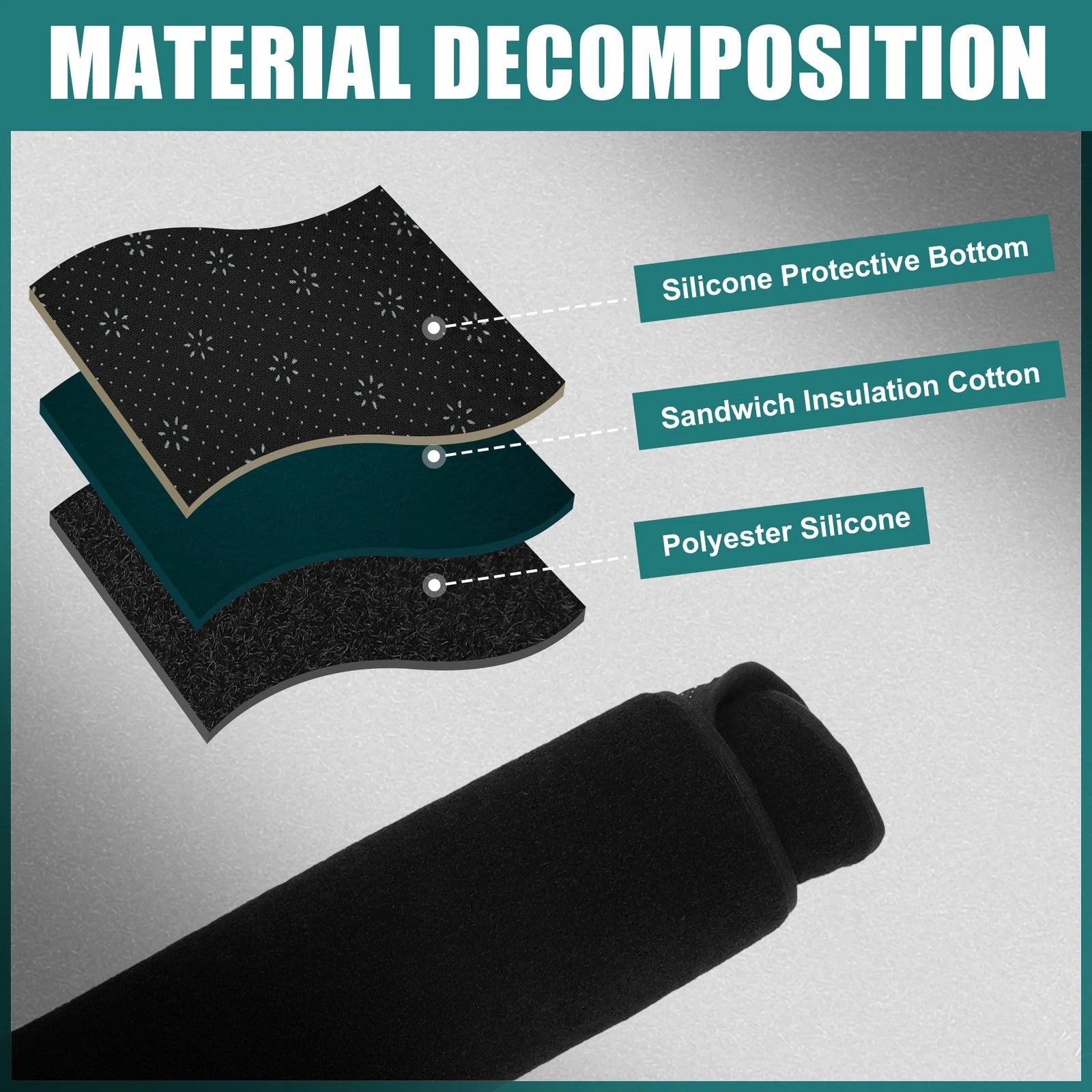 Dashboard Cover for Toyota Alphard (2023) - Black Polyester Non-Slip