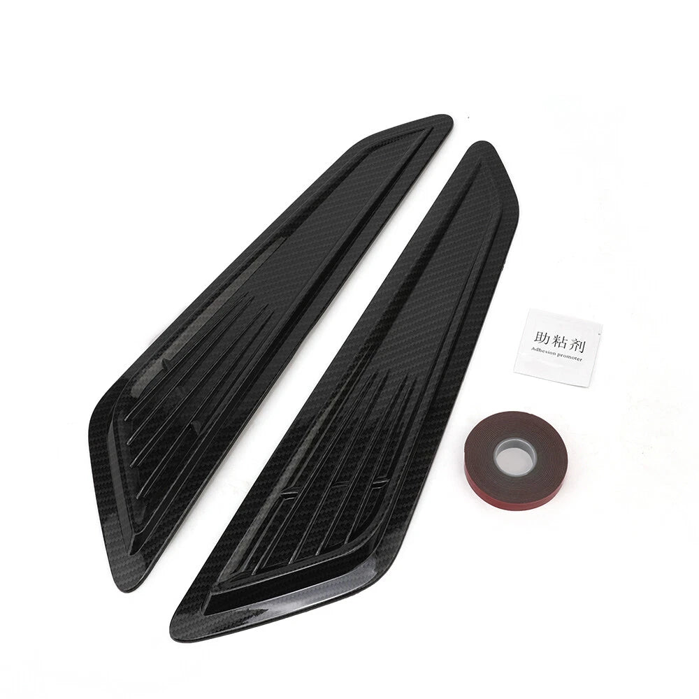 Carbon Fiber Air Flow Hood Scoop Cover Trim for Universal Fit