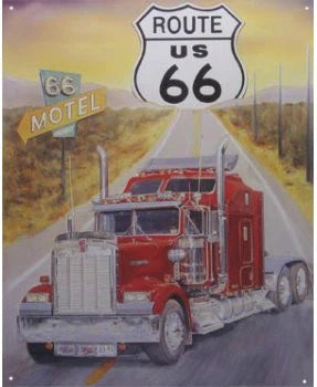 Vintage Replica Tin Metal Sign for Kenworth Route 66 (95389)