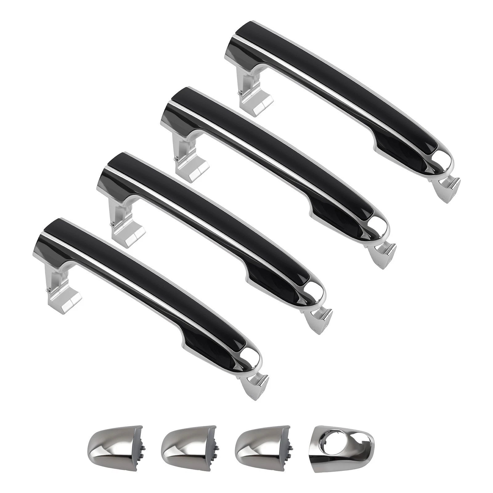 Set of 4 Exterior Door Handles for Hyundai Sonata (2005–2010) 82652-3K010 Black
