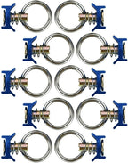10 Pcs L-Track Single Stud Fitting with Stainless Steel Ring for Universal Use
