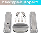 Short Valve Covers & 12" Oval Half Air Cleaner for Chevy SBC (1958–1986)