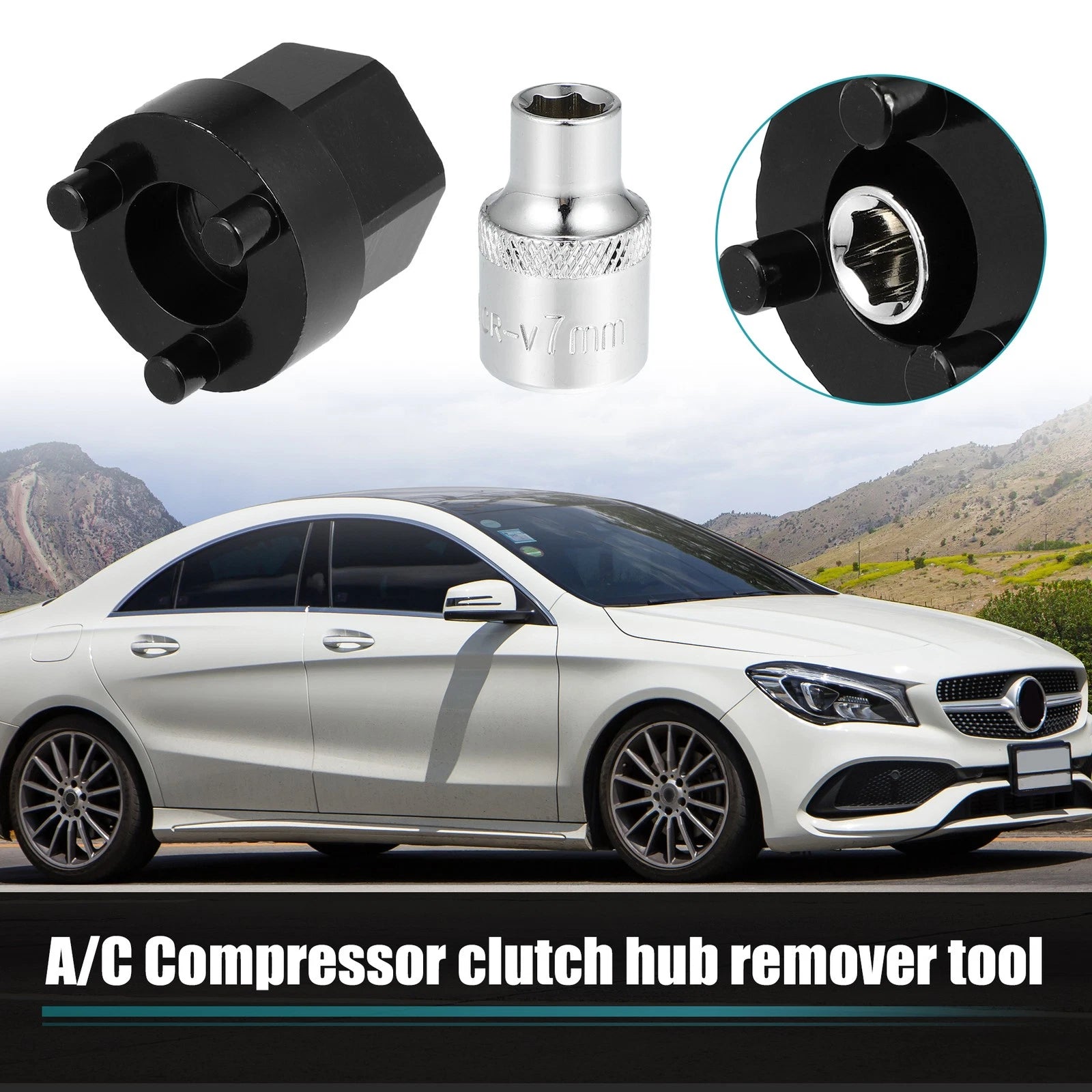 Set of 1 A/C Compressor Clutch Hub Remover Tool 7mm for Mercedes Benz 5SEL12