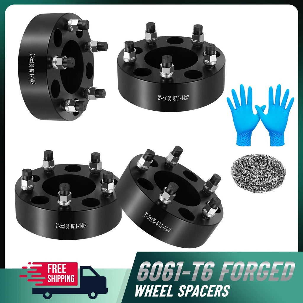 2 Inch 5x135 Wheel Spacers for 1997–2002 Ford Expedition (M14x2)