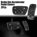 2 x Car Brake Gas Accelerator Pedal Covers for Toyota Camry (2012-2017) Black