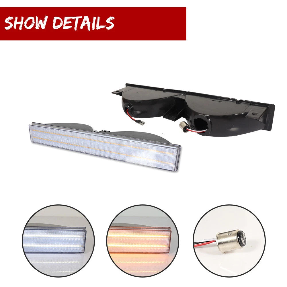 Clear Switchback LED Turn Signal Lights for El Camino Malibu (1982–1987)