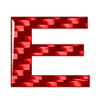 Red Carbon Letter E Decal Stickers for Car Badge Emblem
