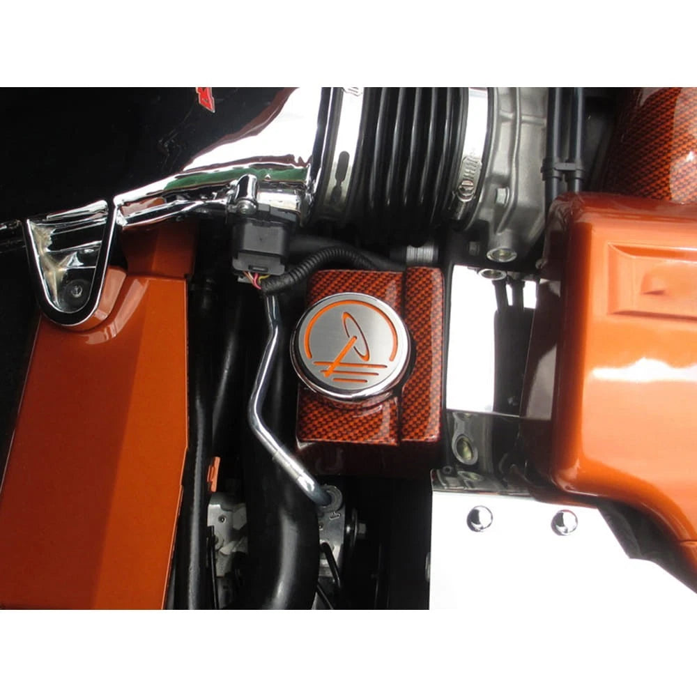 Chrome Cap Covers with Red Carbon Fiber Inlay for 2005–2013 Chevy Corvette