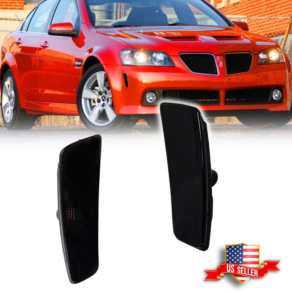 2X Smoke Front Bumper Side Markers for Pontiac G8 (2008–2009)