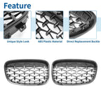 Front Upper Bumper Grille for BMW 1 Series F20 (2011-2014) Gloss Black