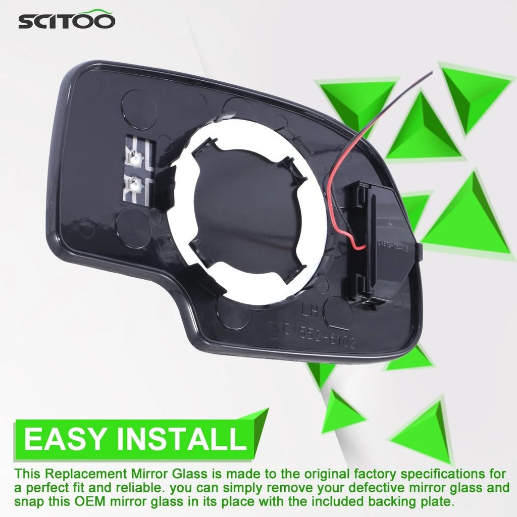 Driver Side Mirror Glass with Heated Signal Light for Chevy GMC (2003–2007)