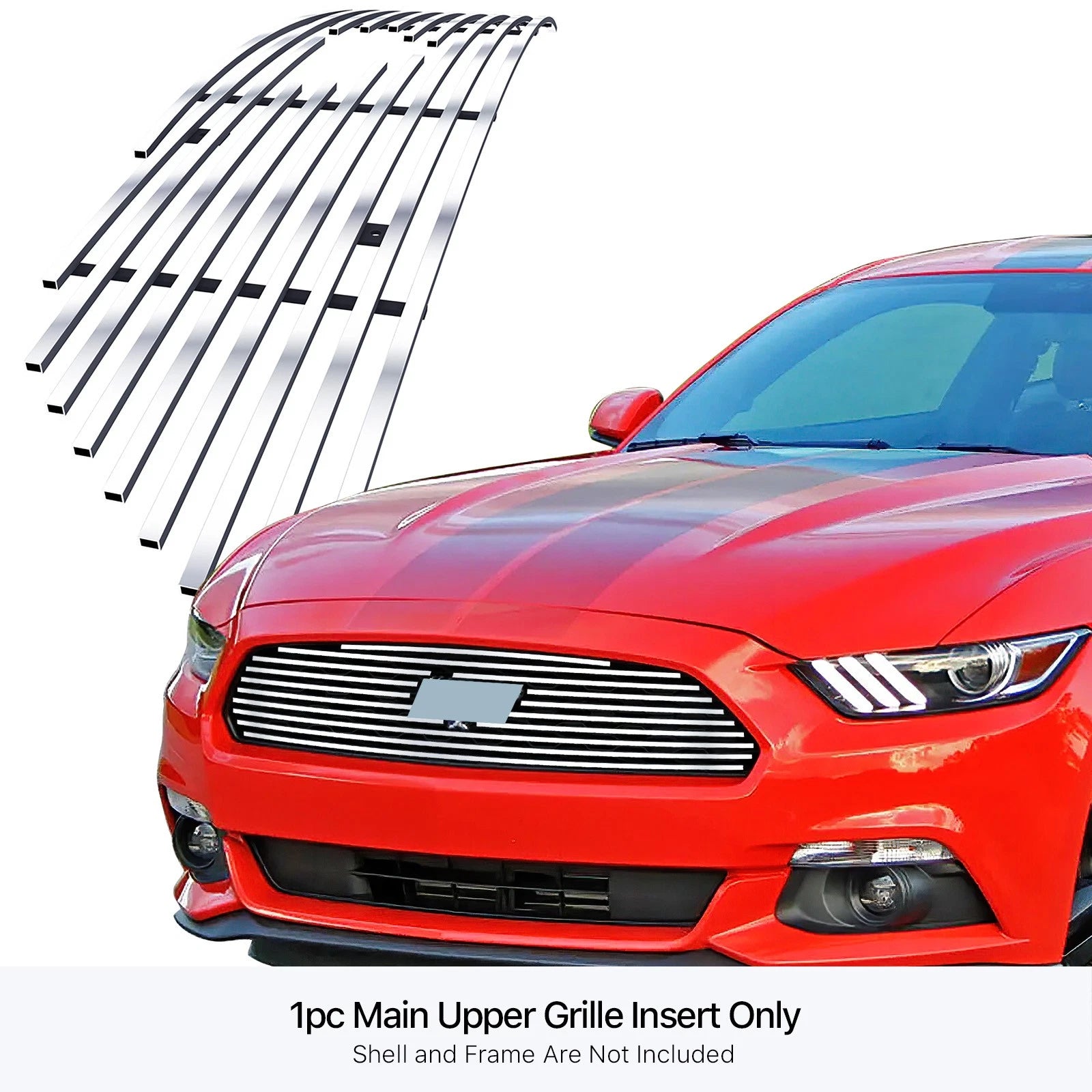 Stainless Chrome Billet Grille for Ford Mustang V6 (2015-2017)