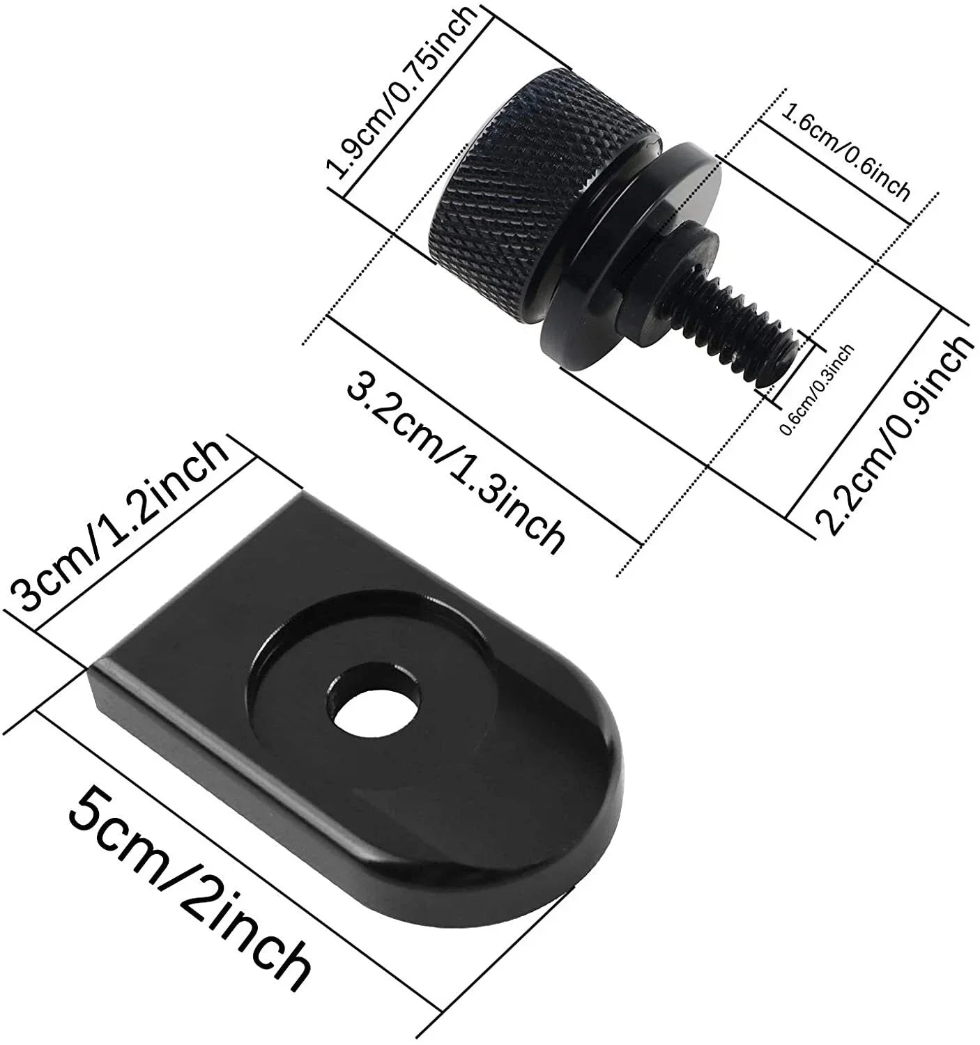 Aluminium Rear Fender Seat Screw Bolt Nut Cover Kit for Harley (1997-2023)