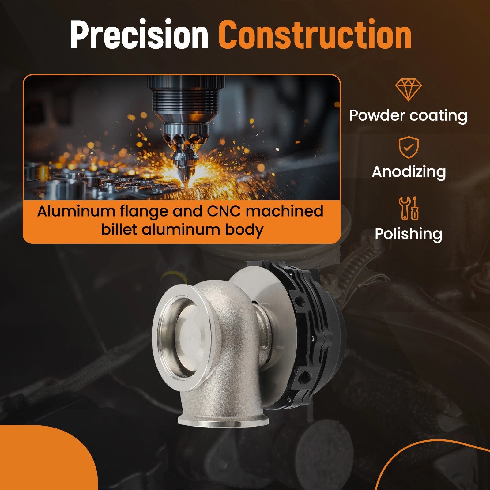 44mm External Turbo V-Band Clamp for Universal Applications (2010–2023)