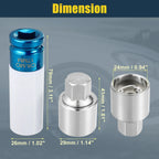 305 Wheel Lock Lug Nut Set with Protector Socket for Mercedes Benz