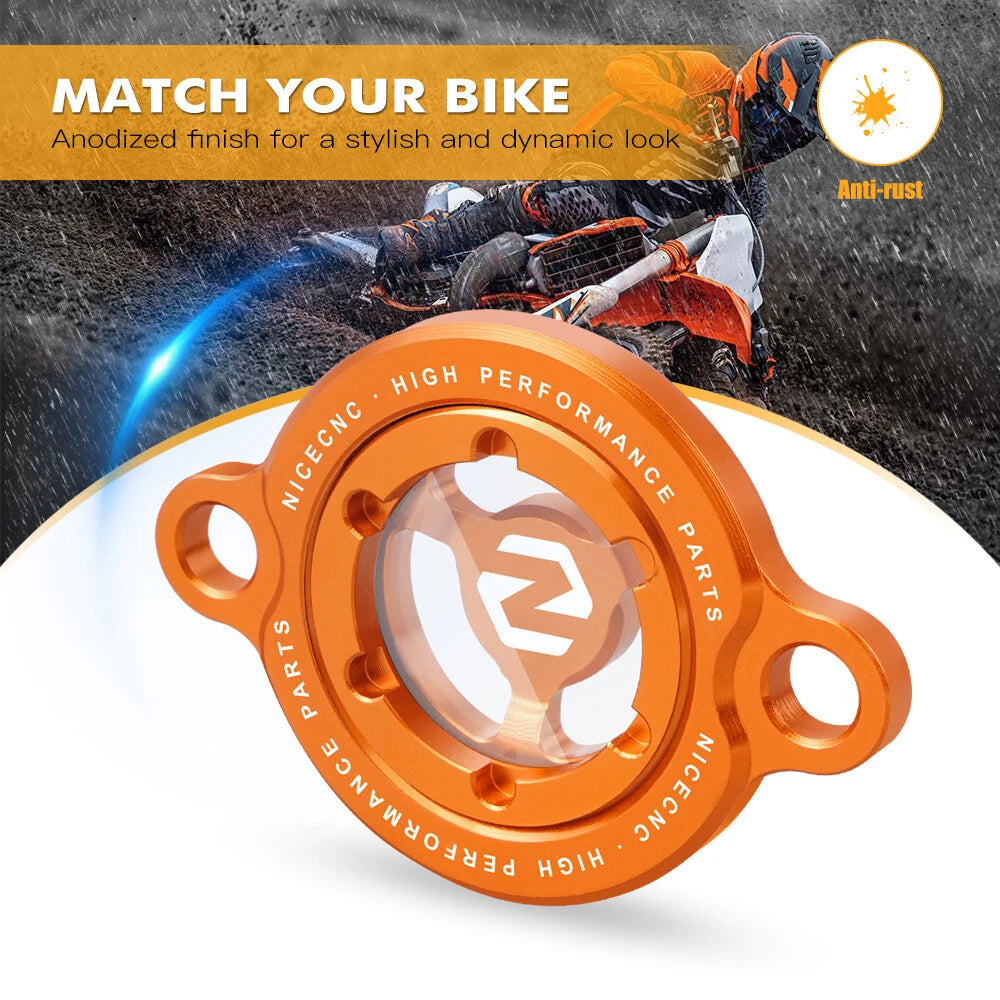 Engine Oil Filter Cover Cap for KTM 450 SXF XCF 450 530 XCW EXC (2009–2011)