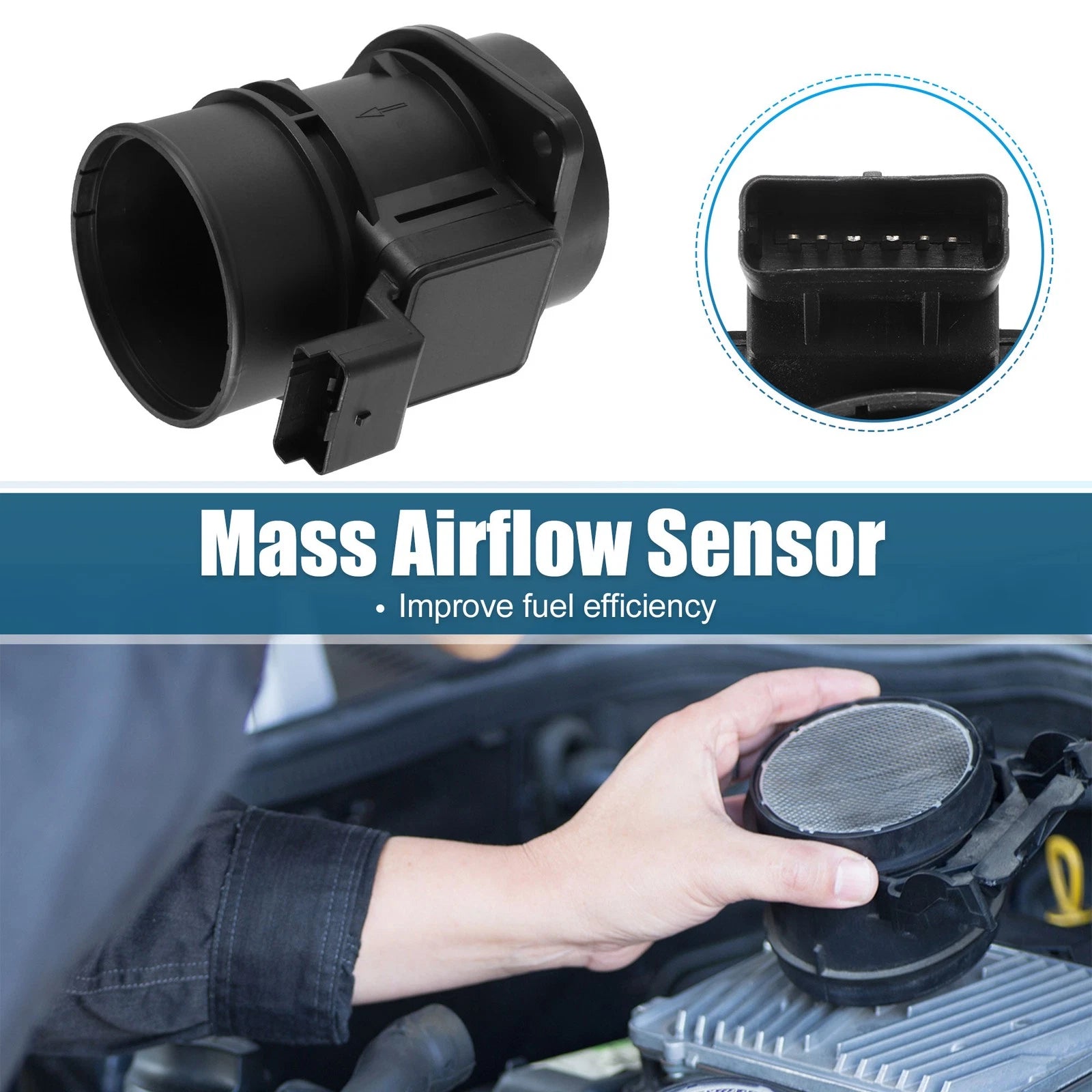 Mass Air Flow Sensor MAF for Opel Vivaro (2001–2020) No. 1658000QAB