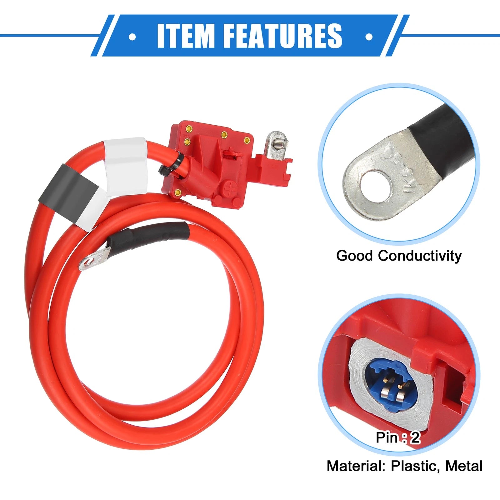 Positive Battery Terminal Cable No.61126989780 for BMW 528i 535i 550i M5 (2008–2010)
