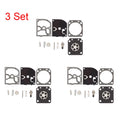 Set of 3 Carburetor Diaphragm Kit for Zama C1M-W26A C1M-W26B C1M-W26C